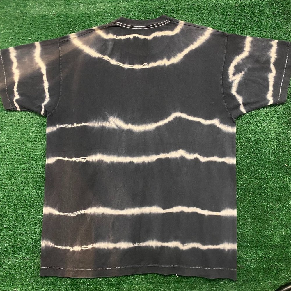 Vintage 80s DC Comics Batman T-Shirt Tie Dye Black XL Single Stitch AOP Grunge - Picture 5 of 5